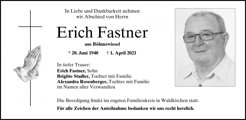 Nachruf auf unser Ehrenmitglied Erich Fastner